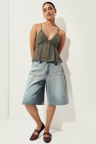 Baggy Barrel Denim Jorts