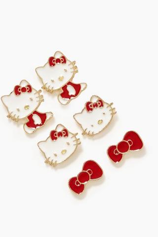 Hello Kitty 6 Pack Earring Set