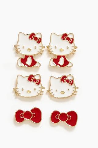 Hello Kitty 6 Pack Earring Set