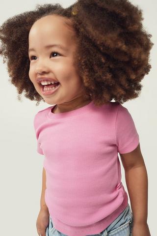 Ribbed Fitted T-Shirt