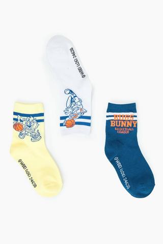 Space Jam 3 Pack Anklet Socks