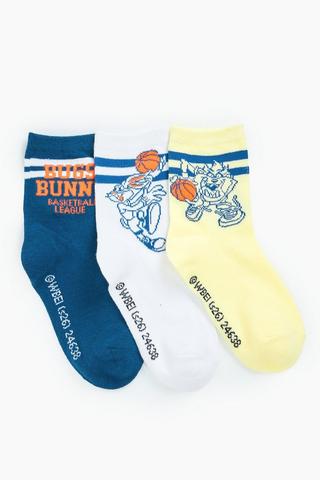 Space Jam 3 Pack Anklet Socks