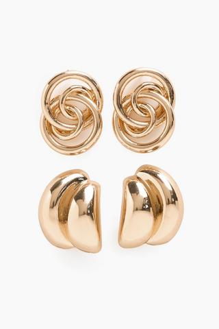 2 Pack Stud Earrings