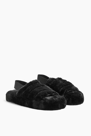 Slingback Fluffy Slipper