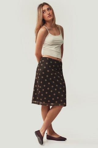 Polka Dot Slip Skirt