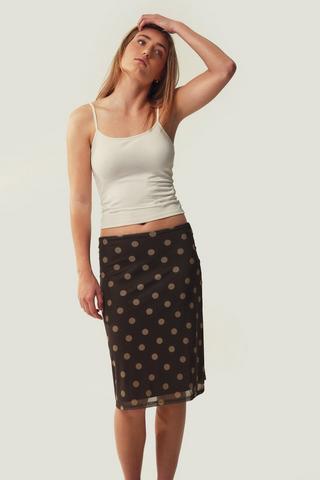 Polka Dot Slip Skirt