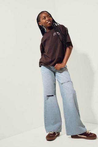Rigid Wide Leg Denim