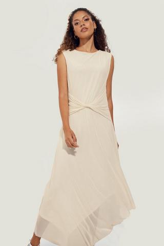 Mesh Fit And Flare Dress