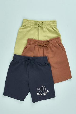 3 Pack Bermuda Shorts
