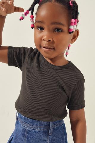 Ribbed Fitted T-Shirt