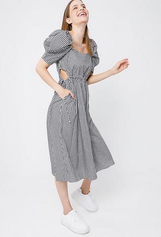 Puff Sleeve Maxi Dress