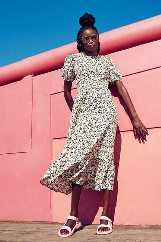 Floral Trapeze Dress