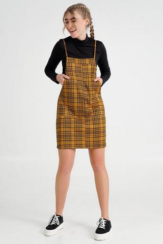 Check Pinafore Dress