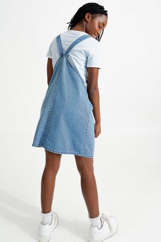 Maternity Denim Jumper Dress