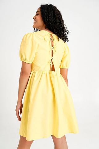 Back Lace Up Babydoll Dress