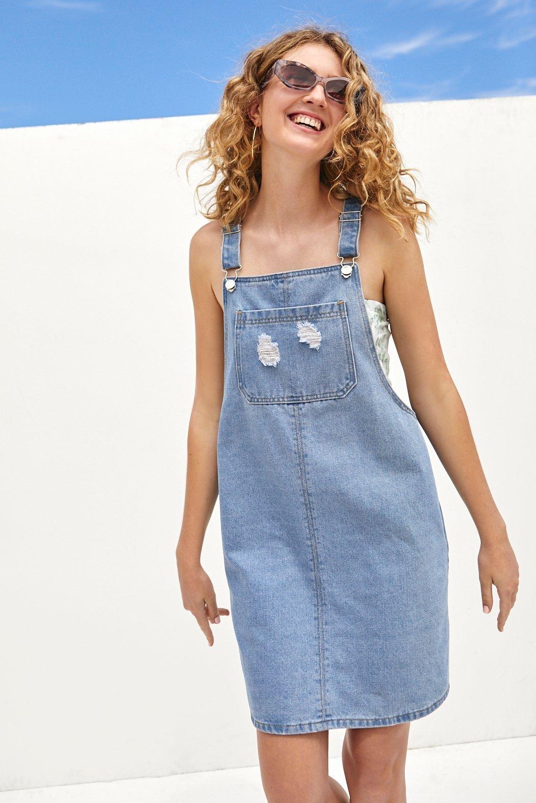 Denim dungaree outlet dresses