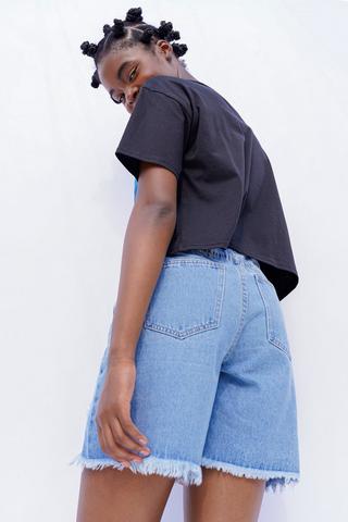 Denim Bermuda Shorts