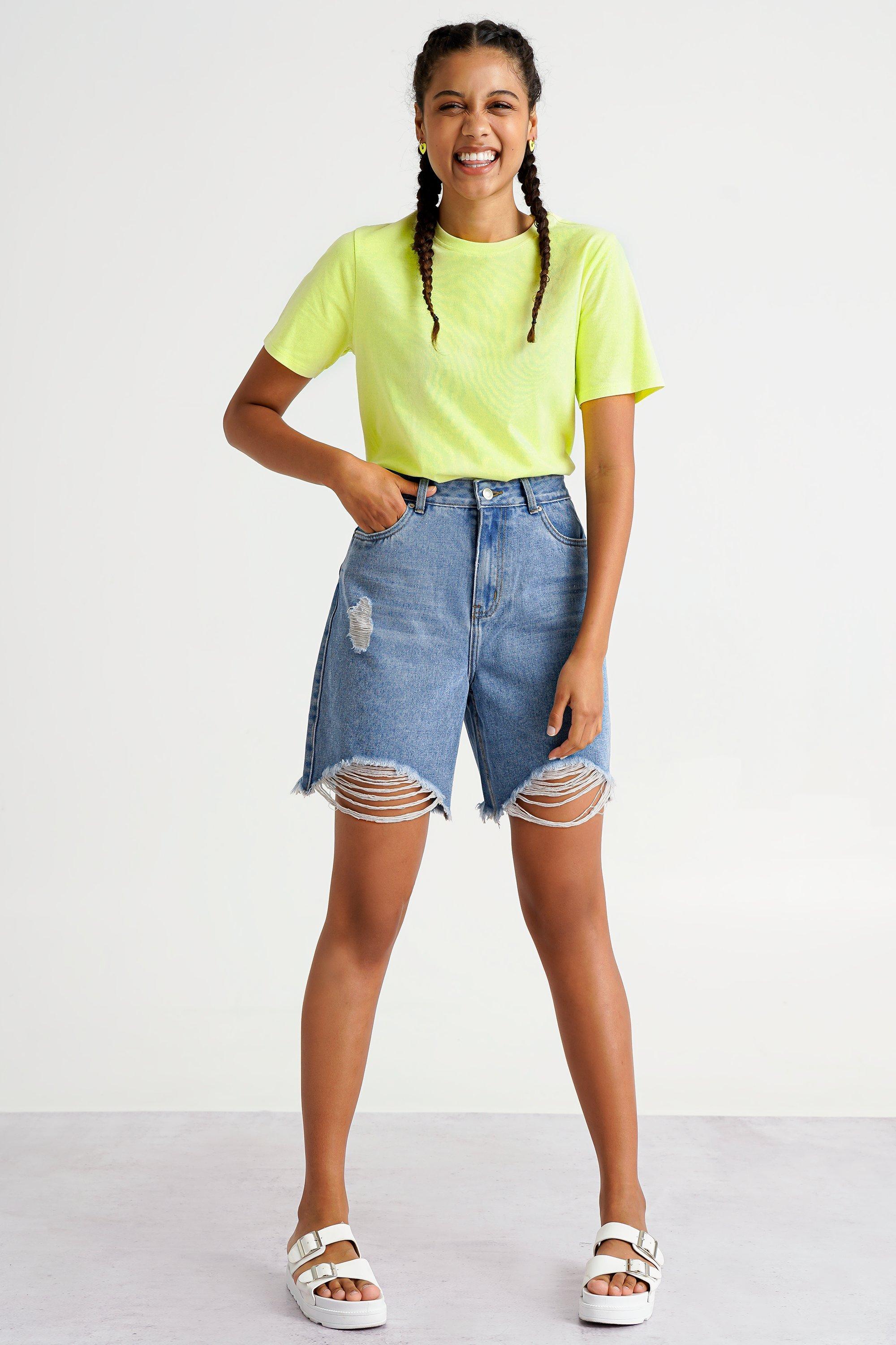 Denim Bermuda Shorts