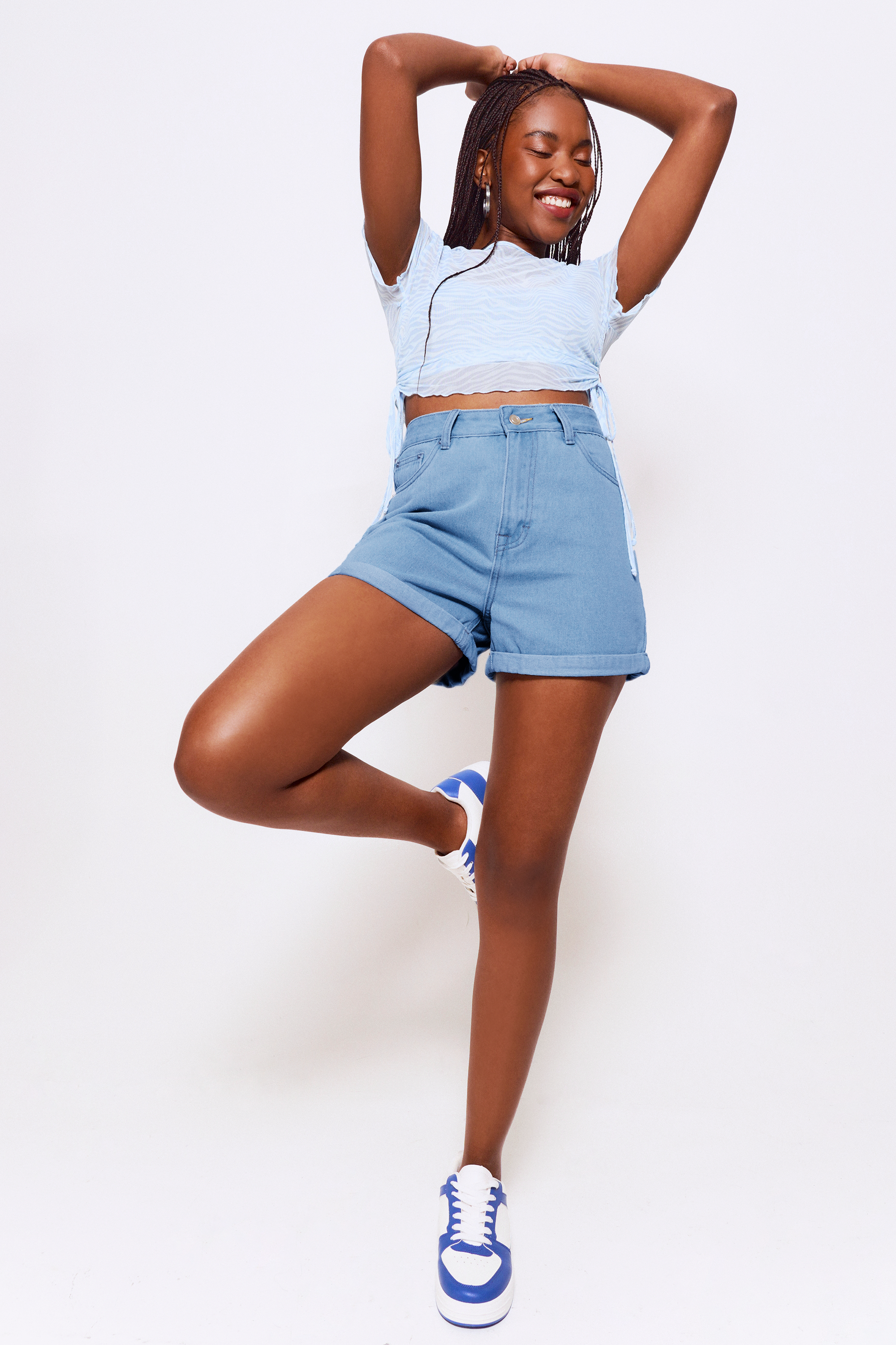 Denim Mom Short