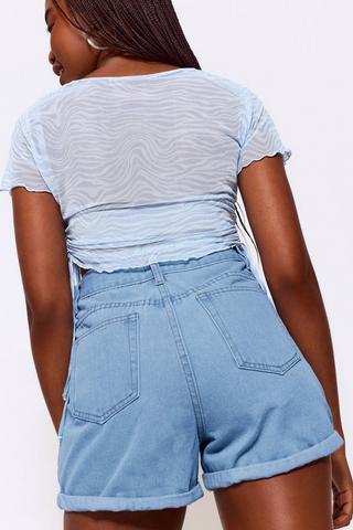 Denim Mom Short