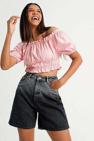 Denim Bermuda Shorts