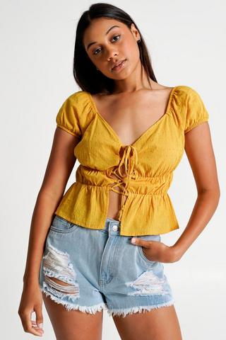 Tie Front Top