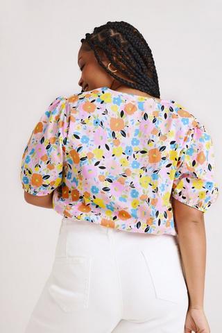 Open Front Poplin Top