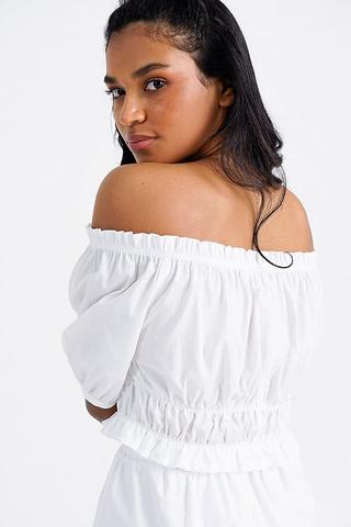 Off Shoulder Crop Top