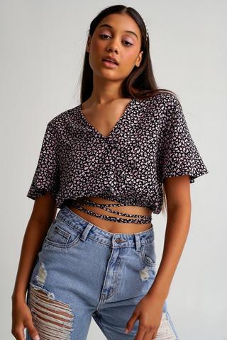 Wrap Tie Blouse