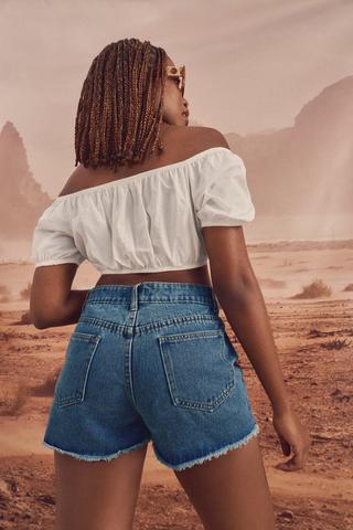 Open Front Poplin Top