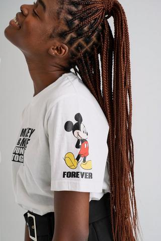 Mickey And Minnie Mouse Graphic T-shirt