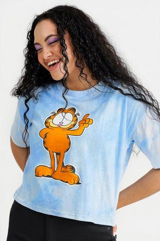 Tie-dye Garfield Boxy T-shirt