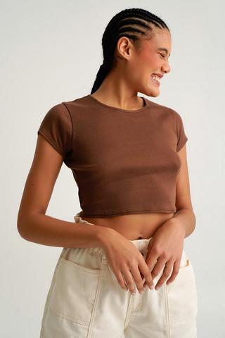 Cut Out Back Crop Top