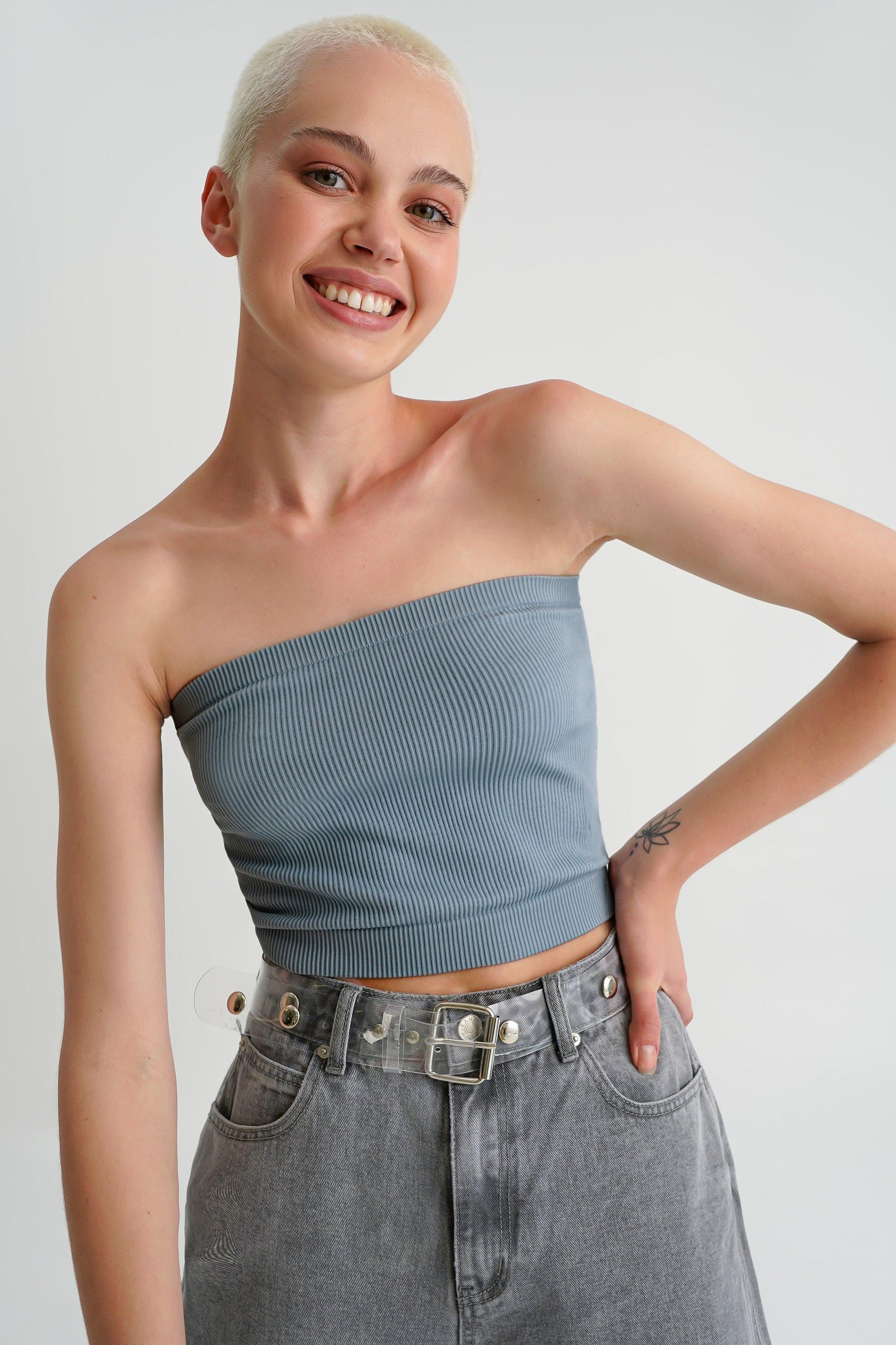 Seamless Bandeau Top and High Waist Brief