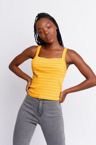 Stripe Square Neck Cami