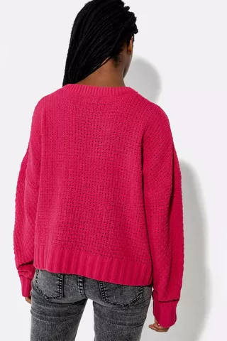Cable Knit Boxy Pullover