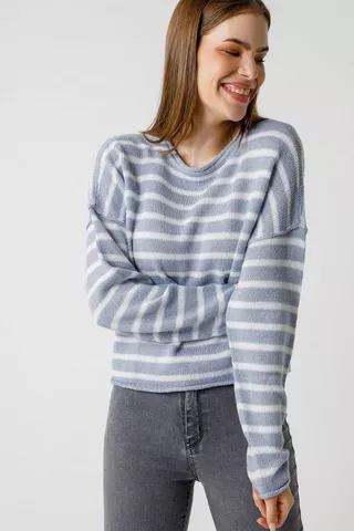 Stripe Boxy Pullover