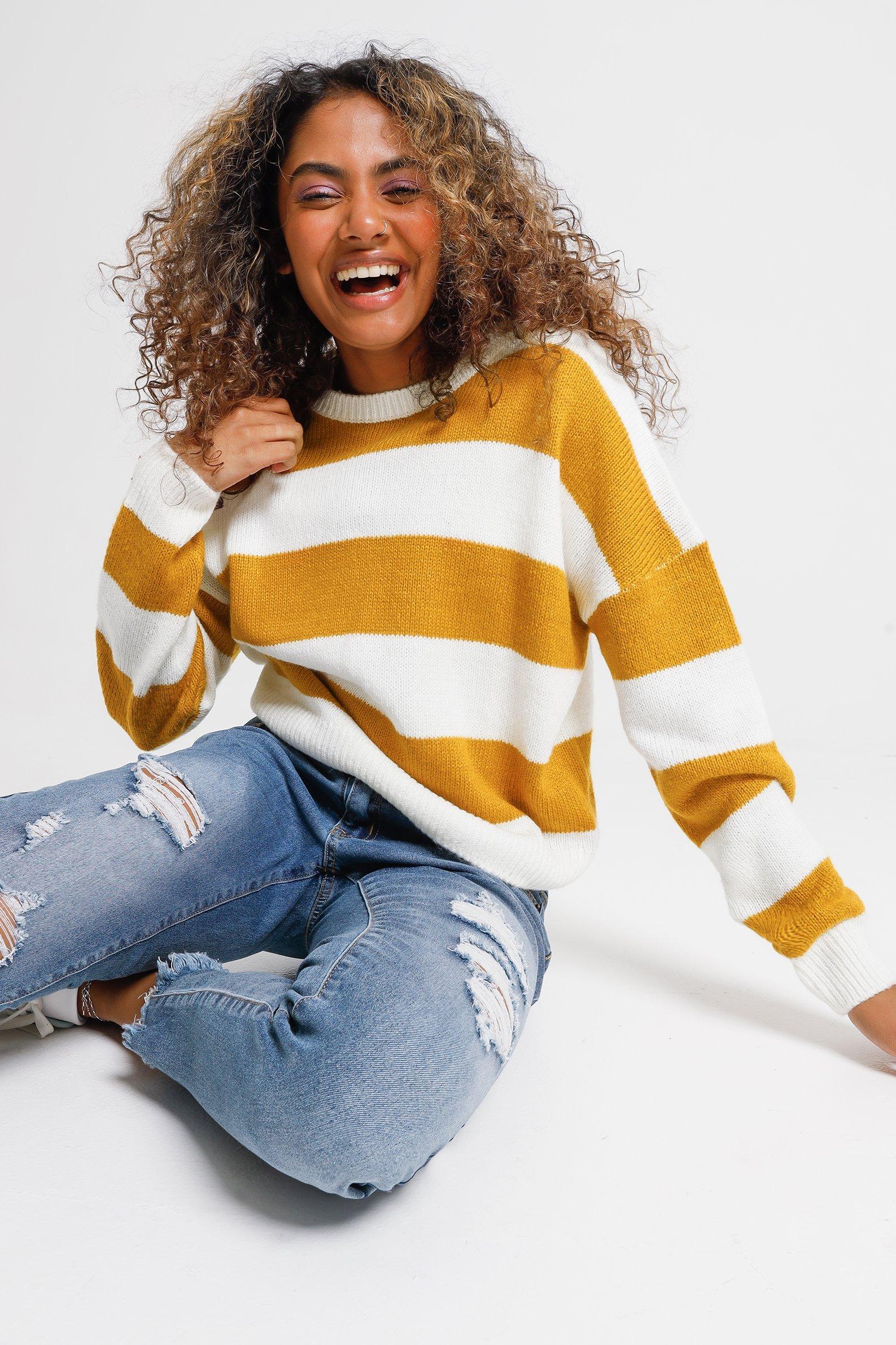 Stripe Boxy Pullover