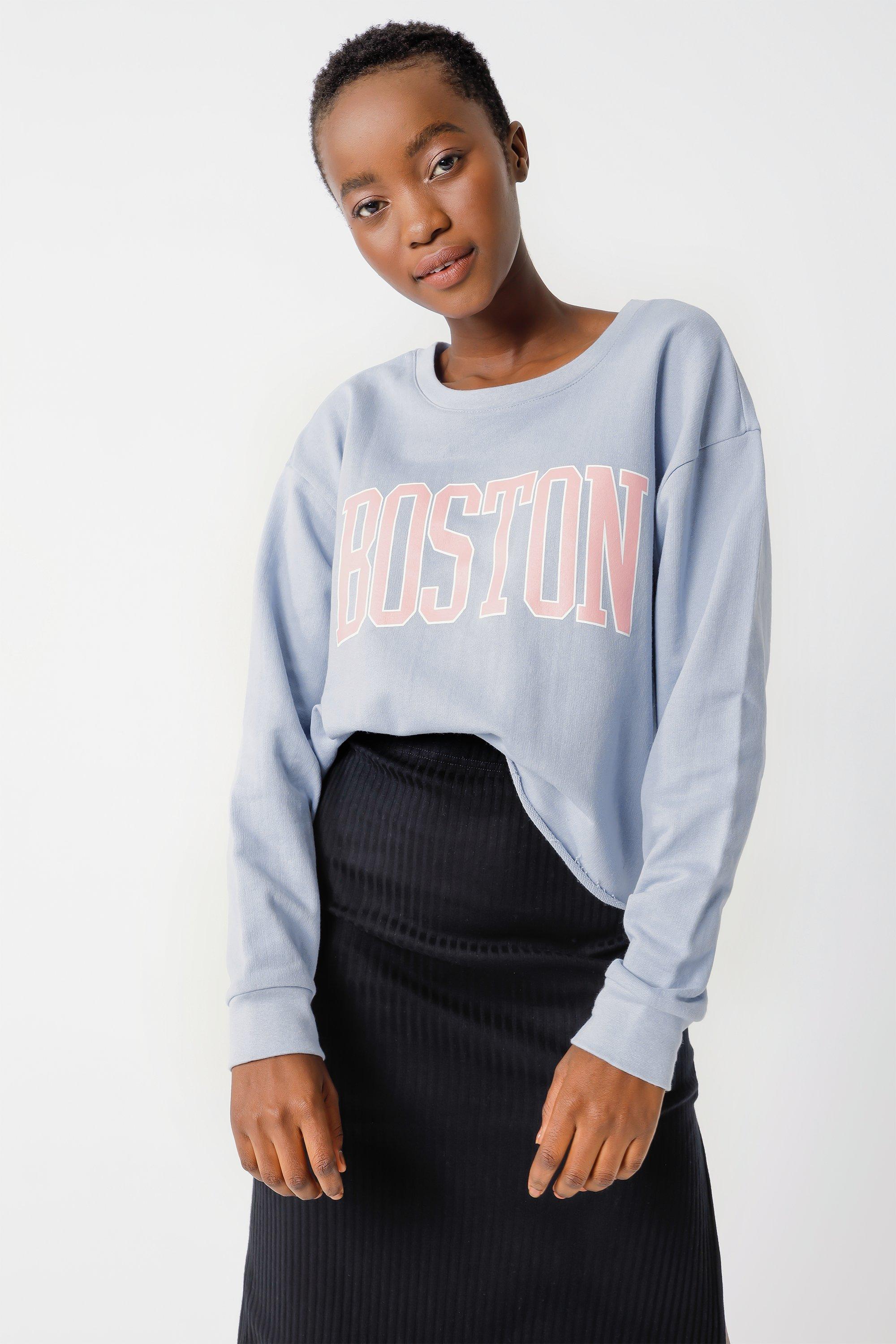 White Ribbed Edge Statement Pullover