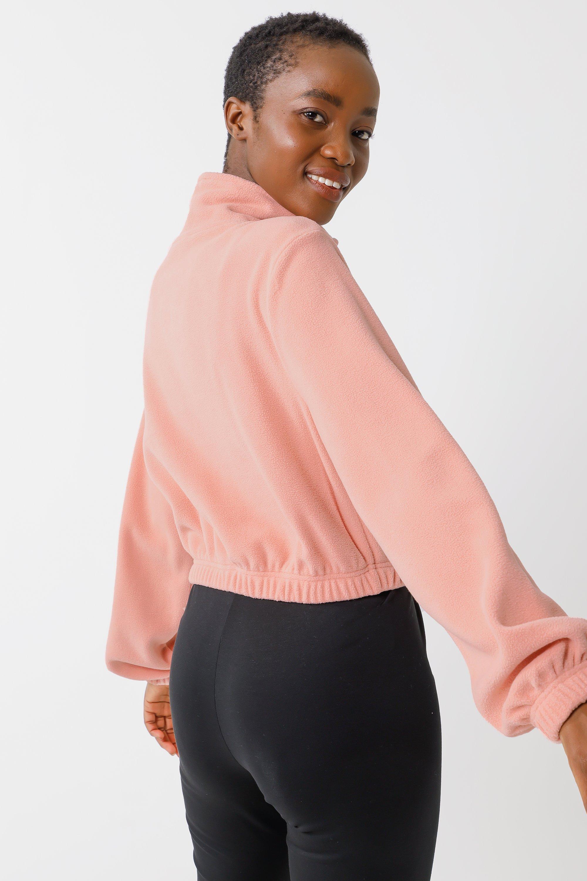 ZB1 ROSE QUARTER ZIP-UP ジップアップ パーカートレカなし Quarter Zip Active Top