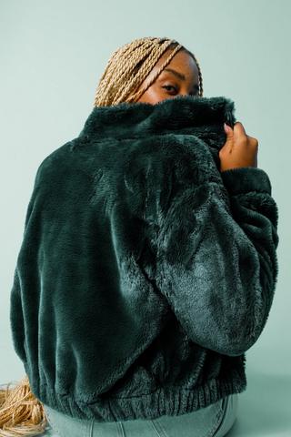 Faux Fur Bomber Jacket