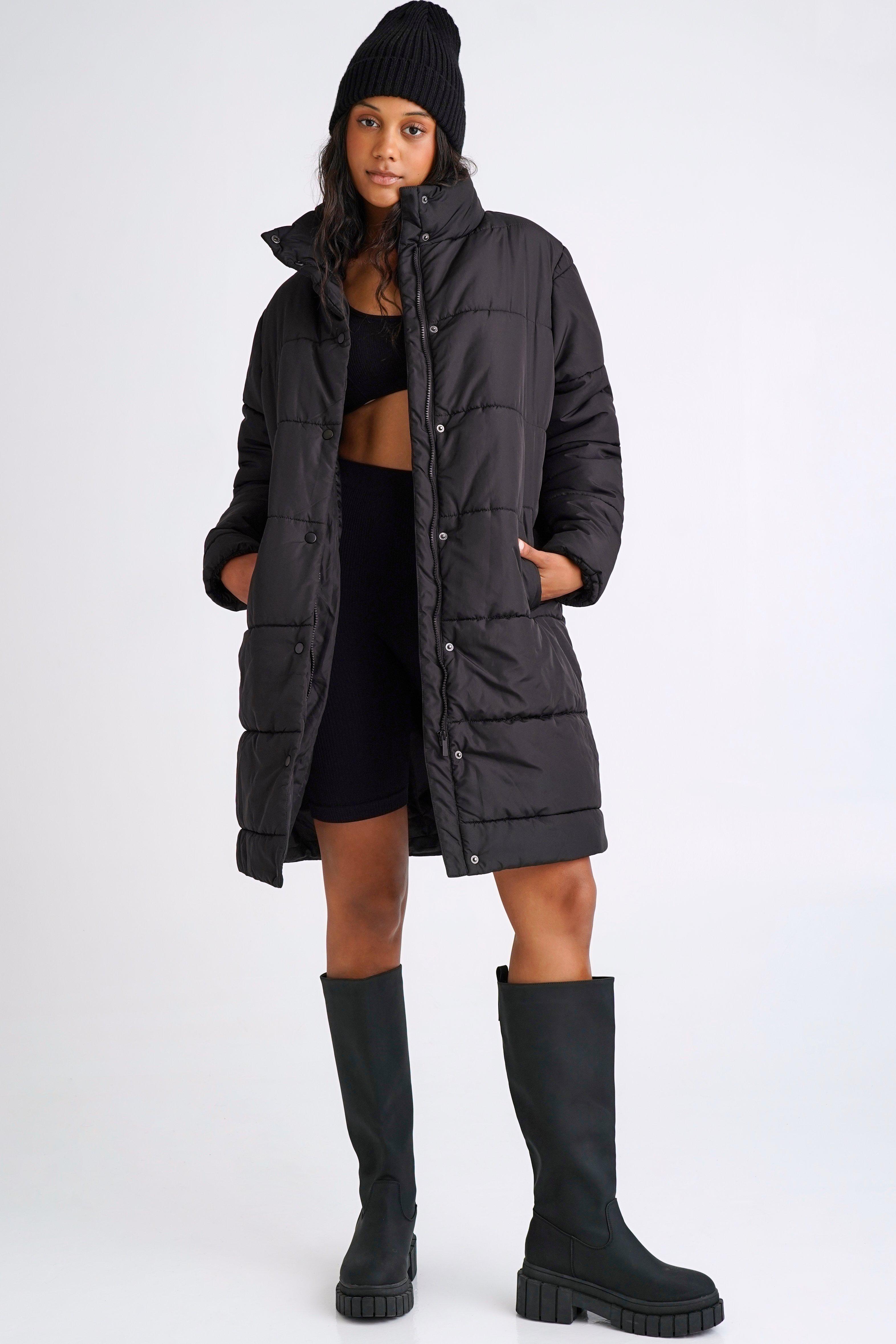 Long length puffer jacket sale