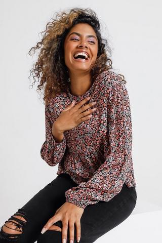 Floral Peplum Blouse