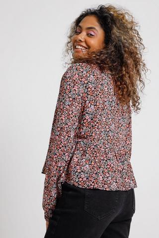 Floral Peplum Blouse
