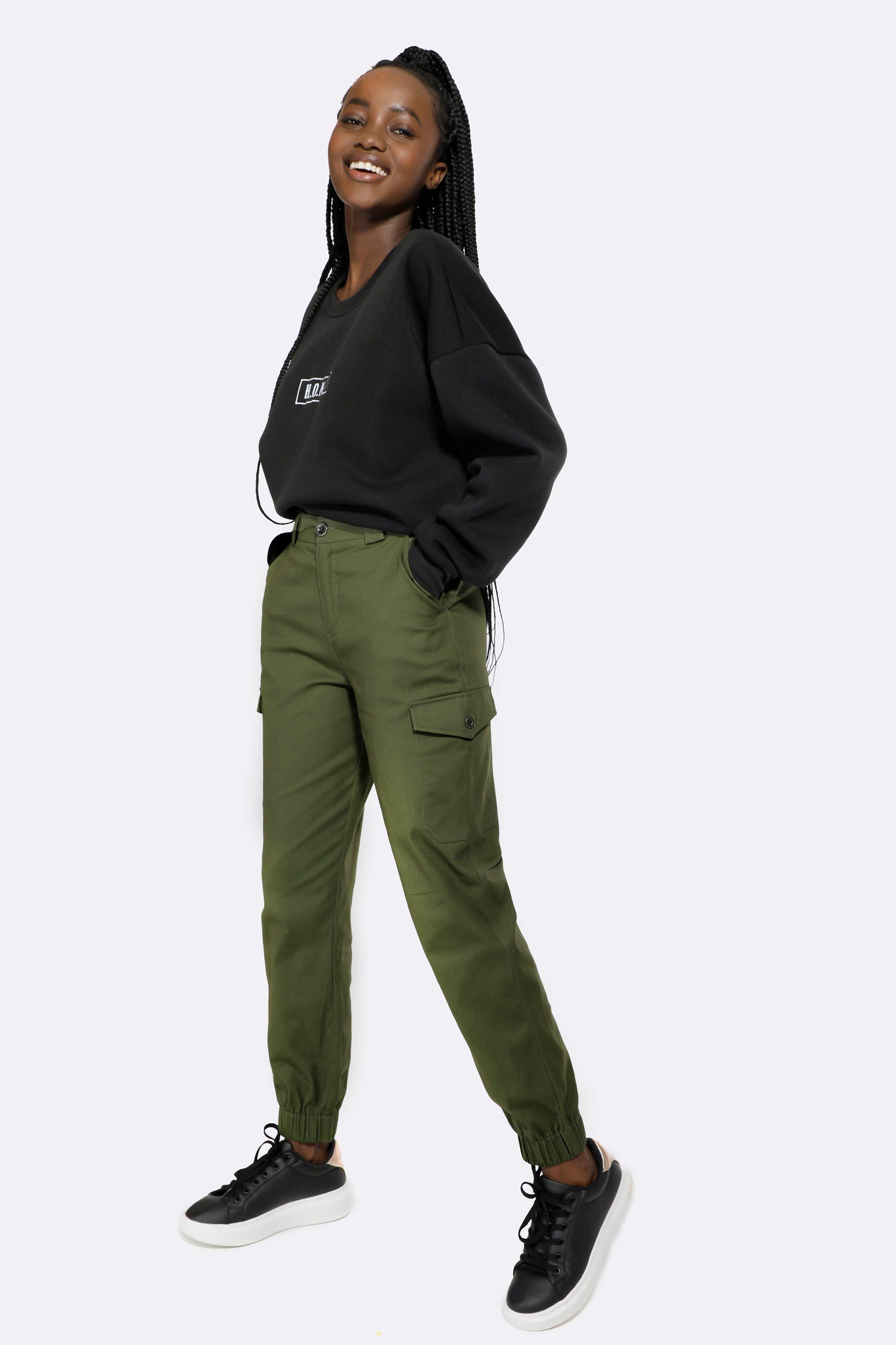 Green Cargo Pants for Women