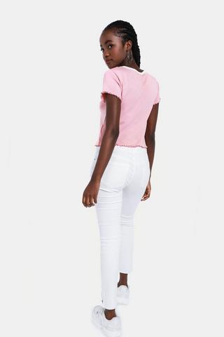 Abraised Skinny Fit Jeans