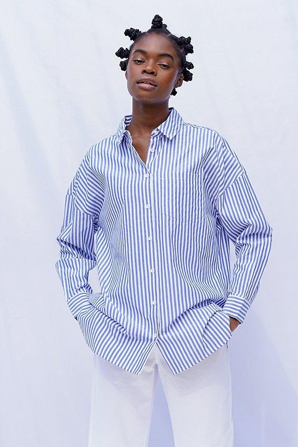 Blue striped shirt