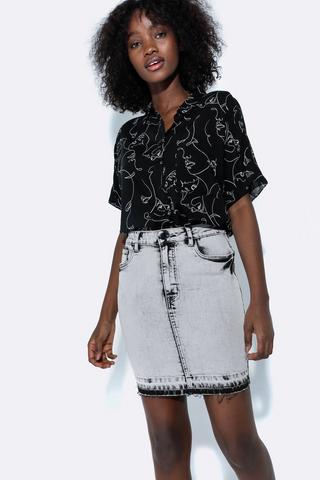 Denim Mini Skirt
