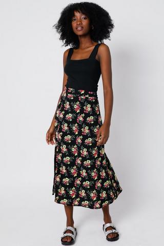 Floral Midi Skirt