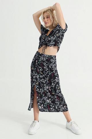 Floral Midi Skirt